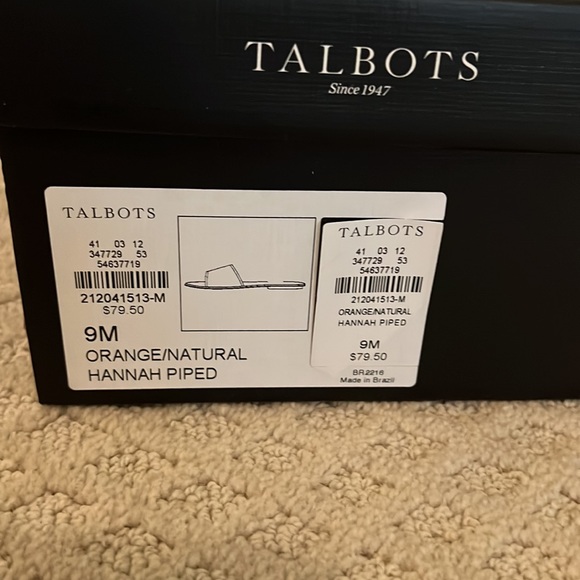 Sandals from Talbots size 9.  Color orange NEW - Picture 3 of 4